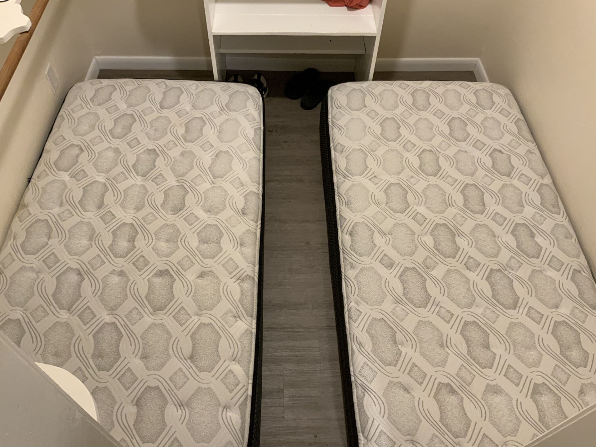 two twin size mattresses 10 inches thick - bed - mattress - bedroom -NOT Free- Read Ad Please