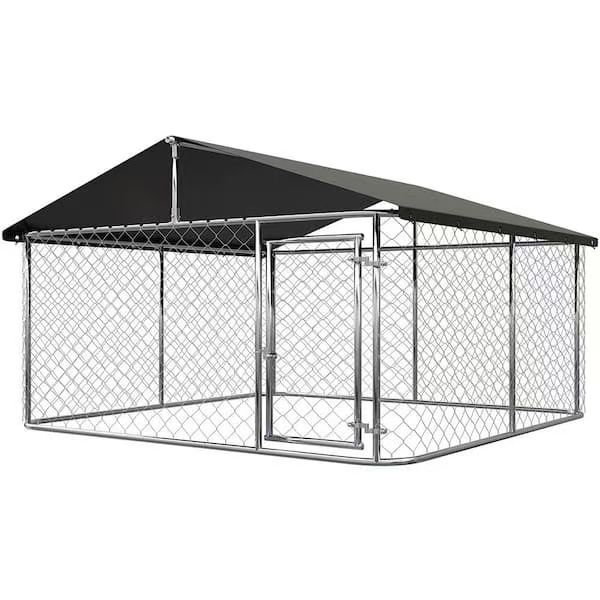 Outdoor Dog Playpen Heavy-Duty Dog Kennel House Mesh Dog Big Cage Pet Kennel Steel Fence with Secure Lock. $170