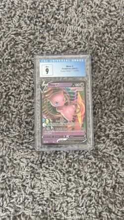 Mew V 113/264 Ultra Rare Full Art Pokemon Card Fusion Strike CGC 9 Gem Mint