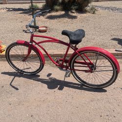 Vintage Red Beach Cruiser Bike $80 