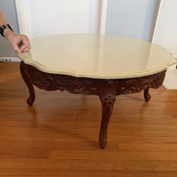 Antique Vintage Marble Table 