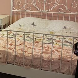 IKEA Full Size Bed Frame With Wooden Slates