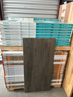 Vinyl Flooring 20 MIL Pergo Dark Chocolate Walnut Waterproof Click Lock Underlayment attached