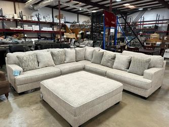 Rawcliffe L Shaped Modular Parchment Sectional Couch Set Only $39 Down Payment 👉 PLEASE ASK FOR JON GREEN WHEN YOU ARRIVE!