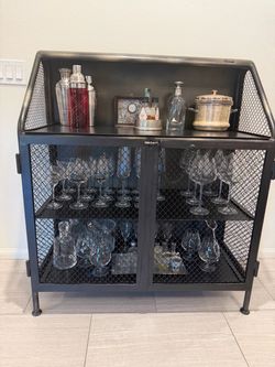 Restoration hardware Black Metal  Bar