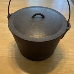 Antique Cast Iron Bean Pot