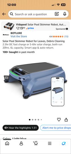 Roboluxe Robotic pool skimmer