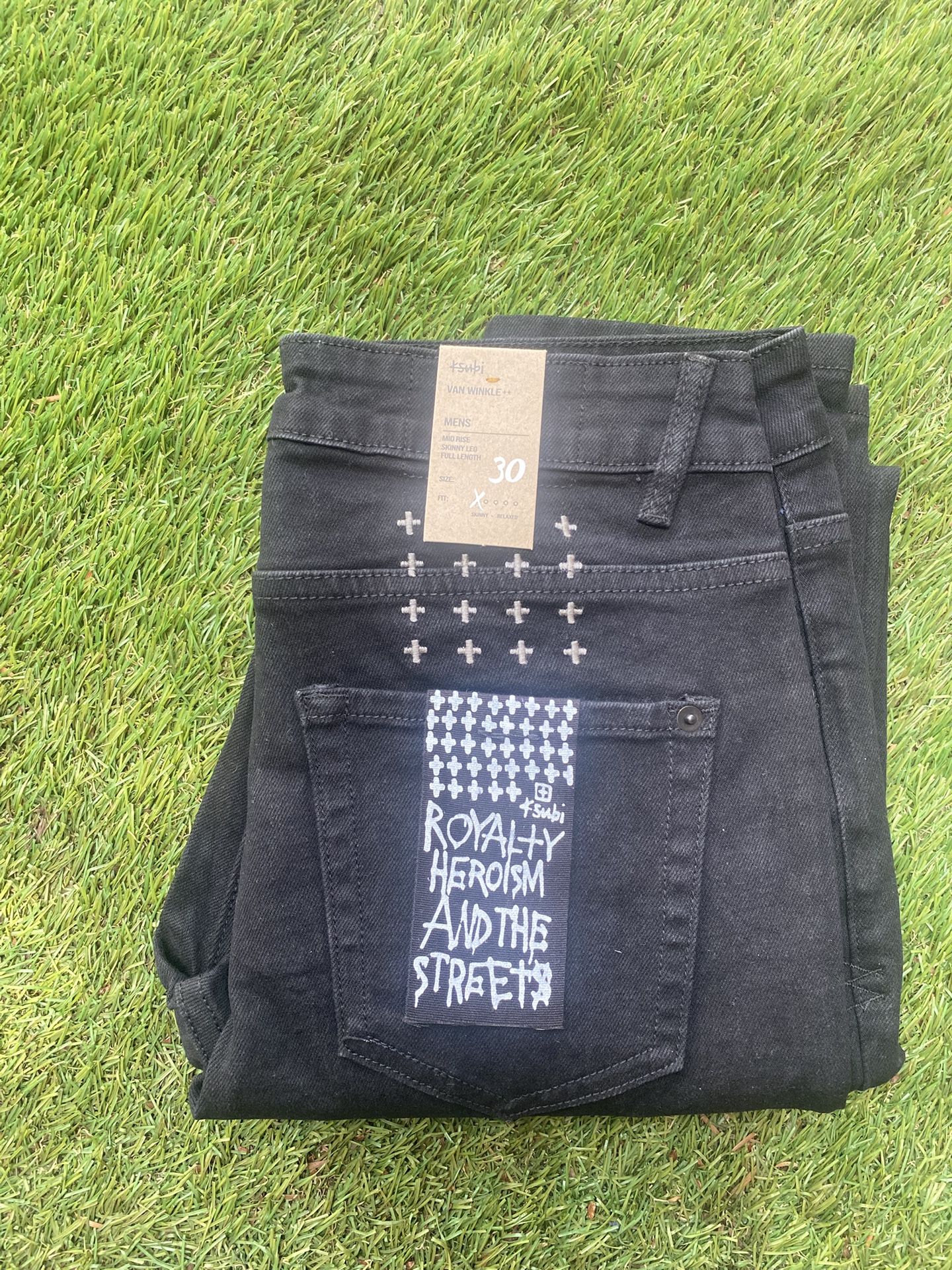 Ksubi jeans plain black size 30