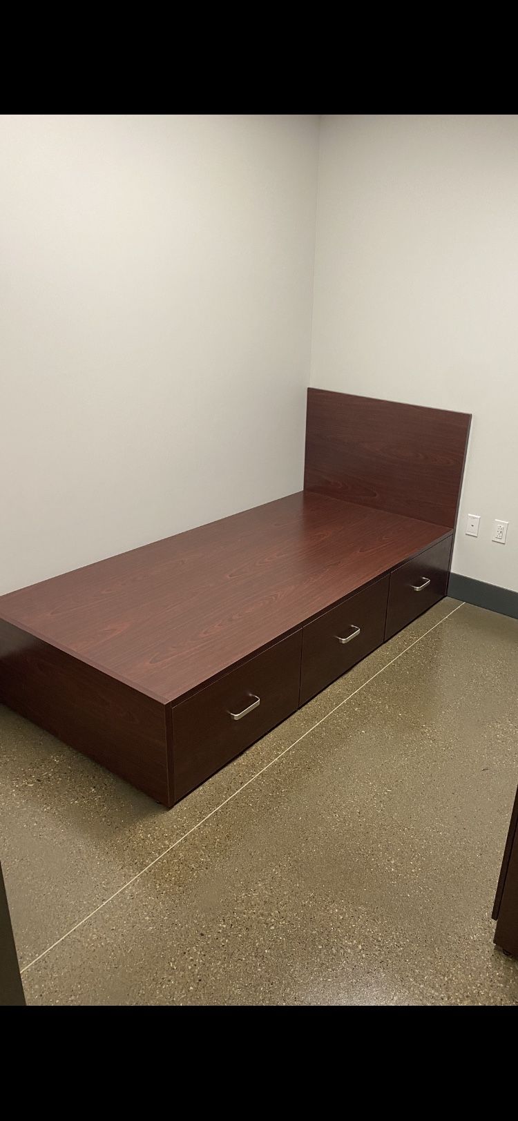 Cherry Wood Twin Size Bed Frames With Drawers.