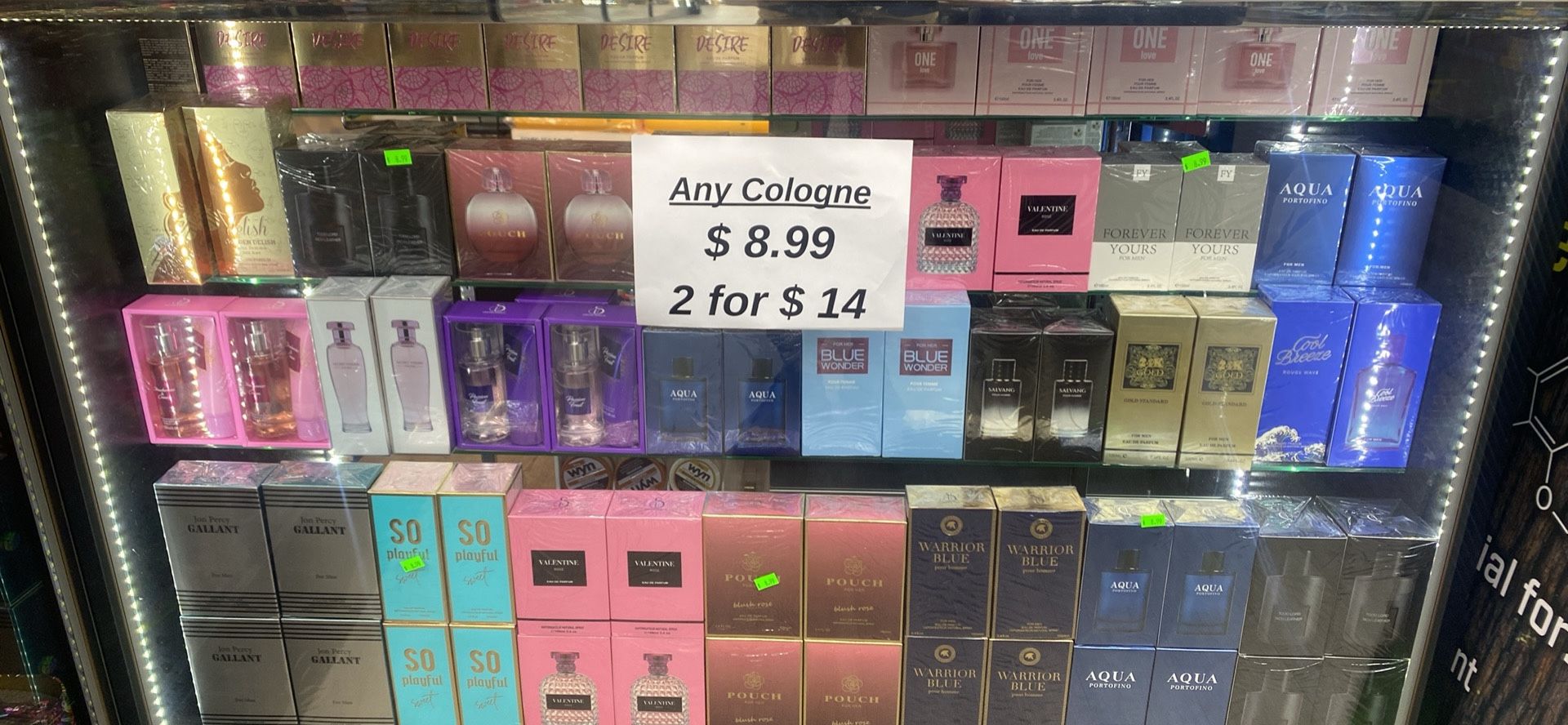 Any cologne $8.99 2 for $14