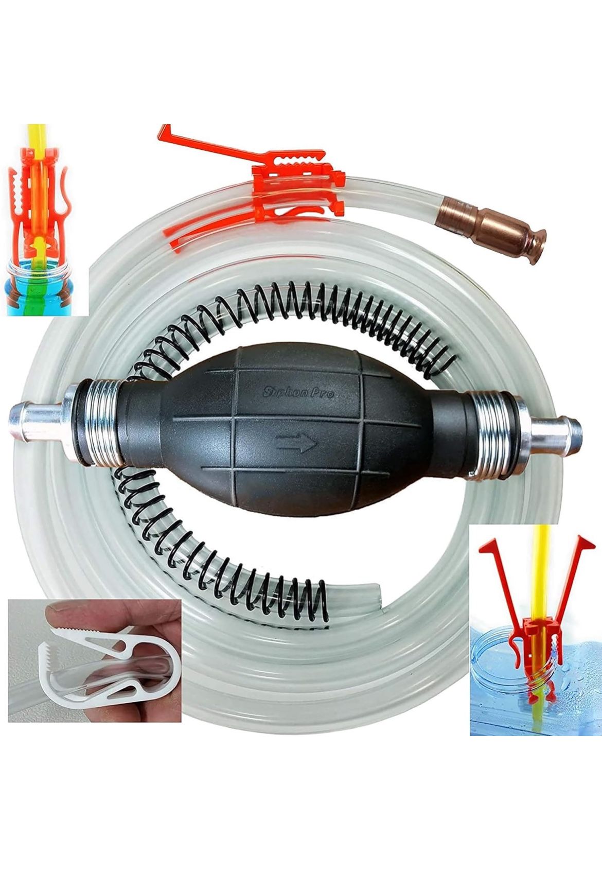 Deluxe Siphon Pump for Gas, Diesel & Water - 8' Hose, 4 Gls/Min *BRAND NEW*