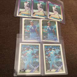 Baseball Cards ‘88, ‘89 & ‘90 Topps Bo Jackson 