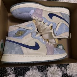 Jordan 1 Zoom Cmfrt Celestine Blue Size M 9.5/ W 11 