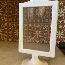 4x6 White Pedestal Photo Frame X40- Wedding or Event Decor