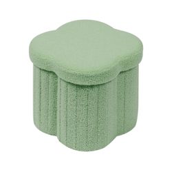 Storage Ottoman Cube, Flowers Shaped Ottomans with Storage Foot Stool F