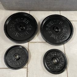 Welder Barbell Weight Plate - Set Of 2, 25 lbs, 5 lbs 