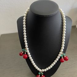 Cute Cherry Necklace 