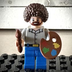 Lego Custom Bob Ross Minifigure
