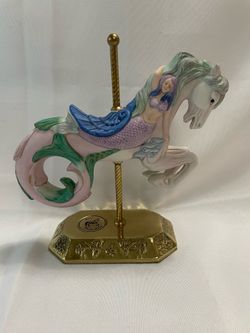 Carousel Collection Mermaid Horse Figurine