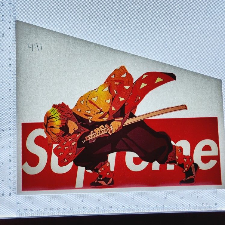 Iron On Heat Transfer Good For T-shirts Sweaters Jackets T Shirt Design Size Is About 8x12 Supreme Anime #491