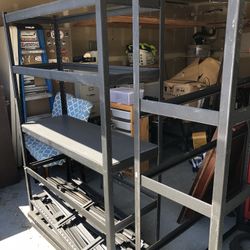 Black Metal Shelving Unit - 3 Available 