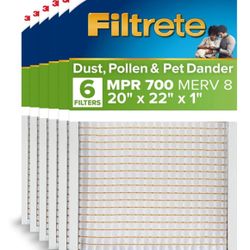 5 New In Box Filtrete 20x22x1 AC Furnace Air Filters 