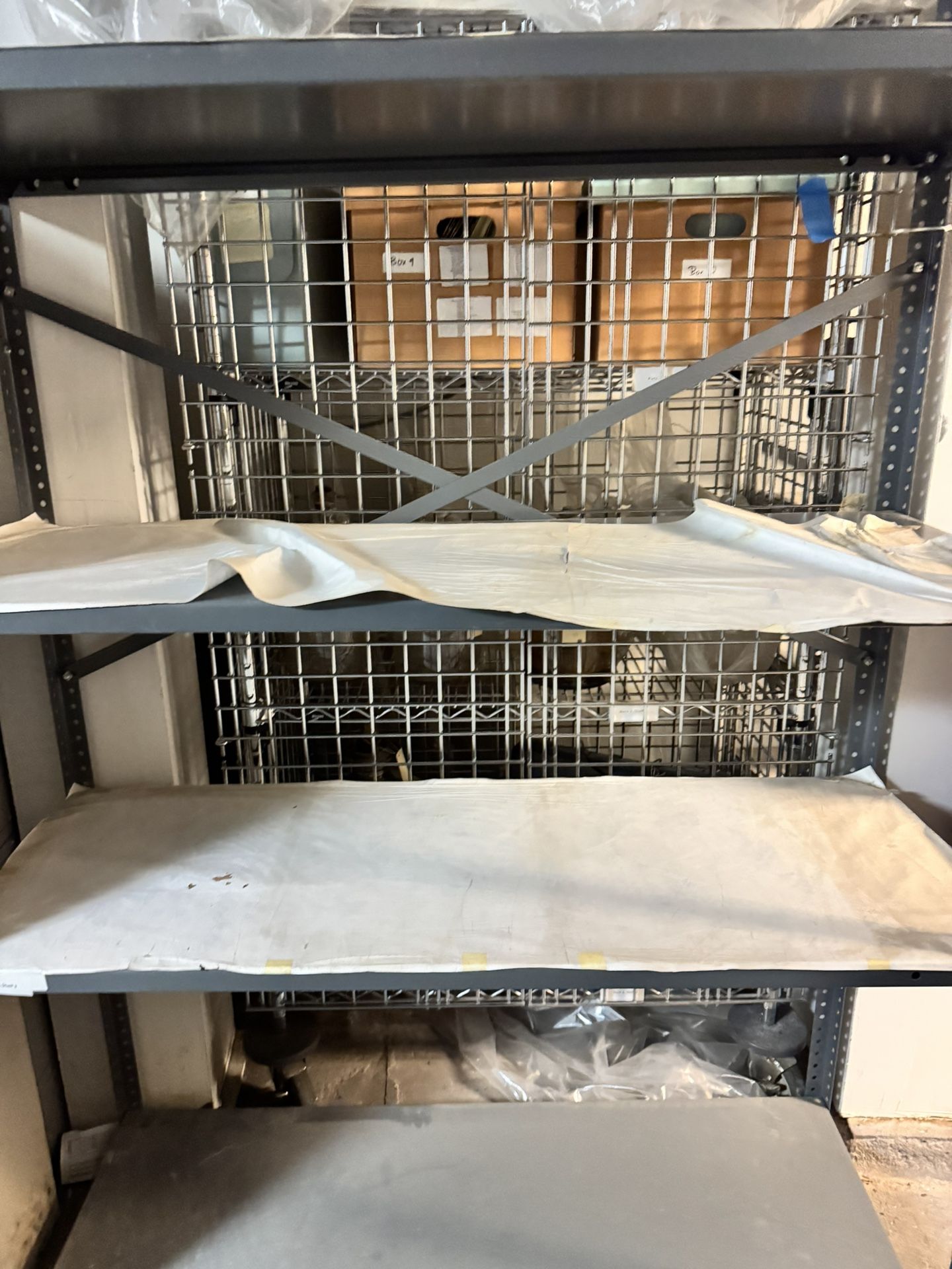 9 Metal Shelve Racks 5 Shelves Per Rack