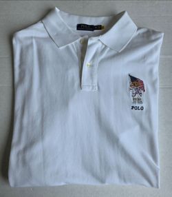 Ralph Lauren Polo Bear USA White Size 2XLT  New Without Tags