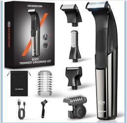 Brandnew Manscape Mens Body Hair Trimmer Pubic, Groin & Ball Electric Shaver kit Sensitive Skin Grooming Set, No Nick/Irritation for Chest, Underarms,