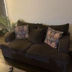 2 pc brown sofas