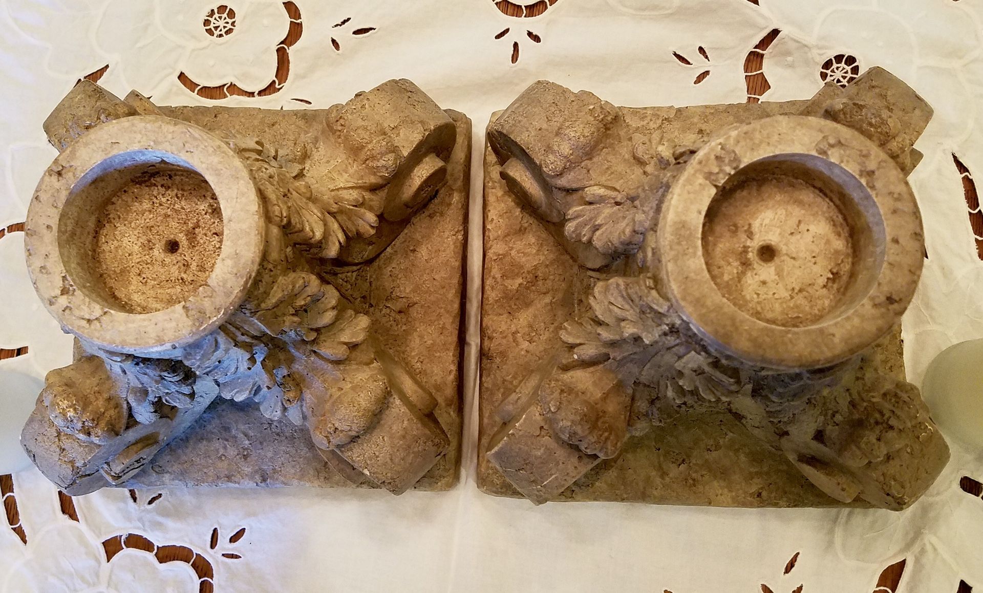 Resin Candle Holders w/ Chimneys