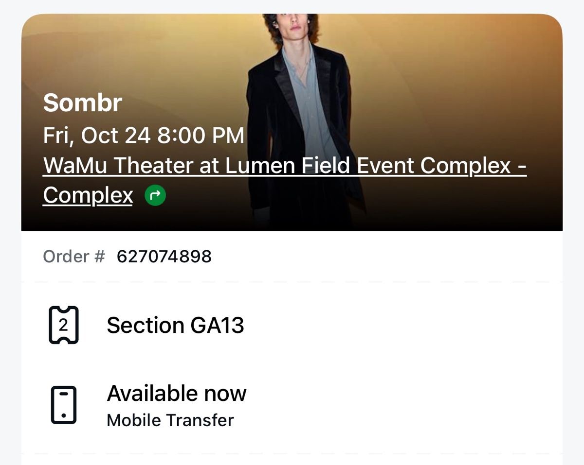 Sombr LIVE AT WAMU THEATER