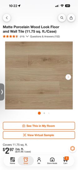 Matte Porcelain Wood Look Floor and Wall Tile