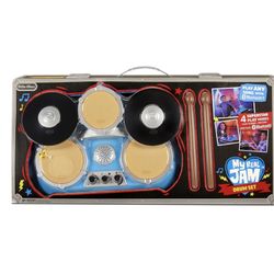 Little Tikes My Real Jam Drum Set Toy Drums with Drumsticks