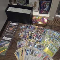 Lot Of Pokémon Cards, 2 Slabs & More
