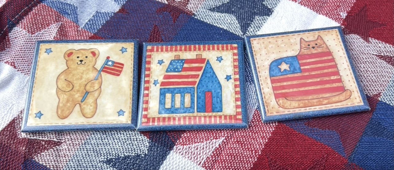 Set of 3 Americana Magnets
