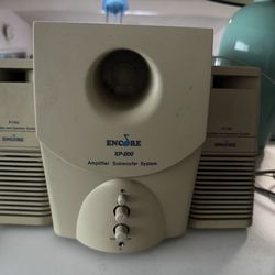 Computer PC RCA Input Speakers w/ Woofer