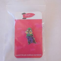 Disney Chip from Chip 'n Dale, dressed as a bunch of grapes pin