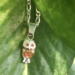 Owl Silver Pendant 