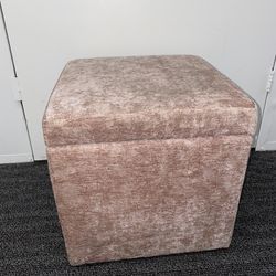 Pink Square Beauty Ottoman
