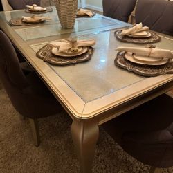 Dining Room Table Real Wood And Glass