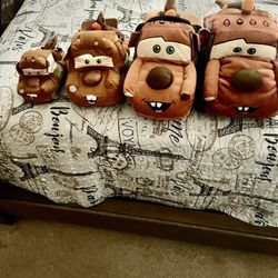 4 Super Cute Tow Maters Nice Sizes From Disney California Adventure Only Used As Decoration 