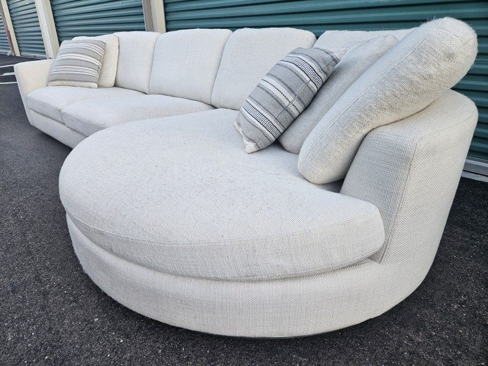 Castlery "Hamilton Round" Sectional Couch ($3K + Retail...75% Off) FREE DELIVERY!!!