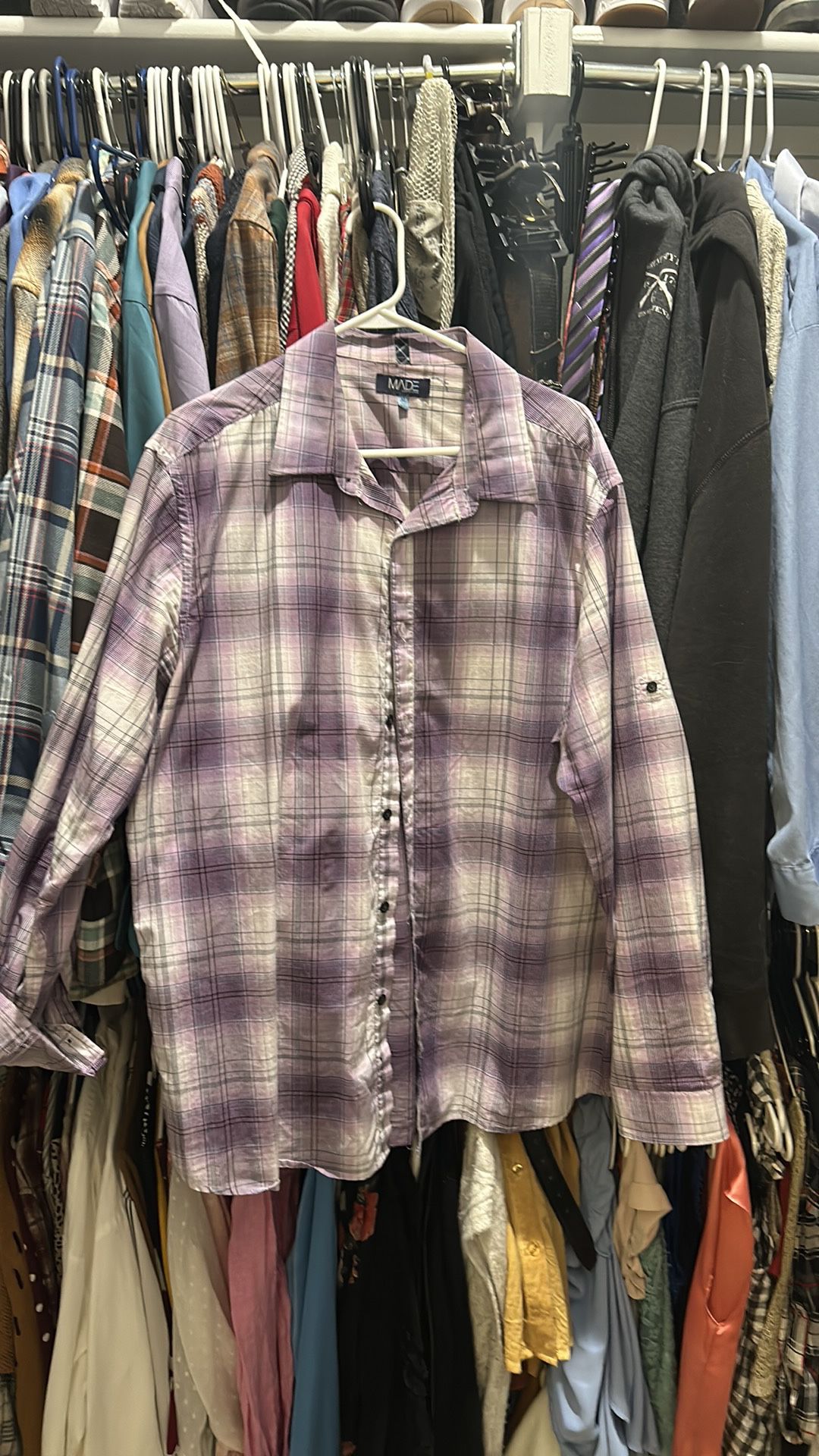 Men’s Long Sleeve Casual Button Down Shirt