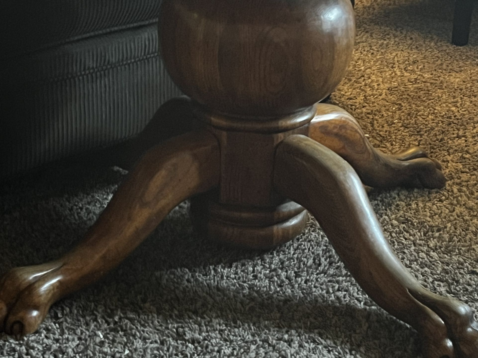 Antique Oak Lion Claw Table