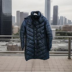 Abercrombie & Fitch Women  Sz Medium Down Puffer Winter Coat Black
