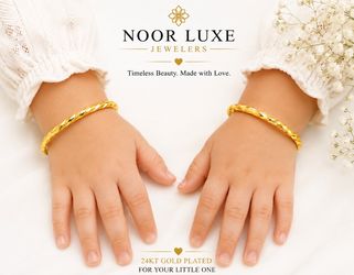 Baby bangles gold plated adjustable (age 0-4years old)