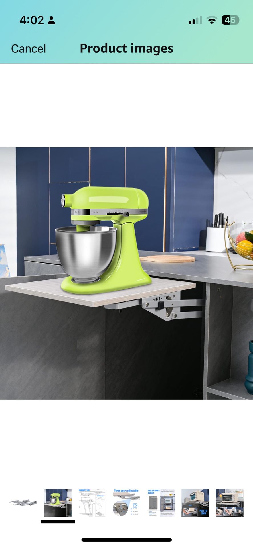 Shelf Brackets For Small Appliance Lift