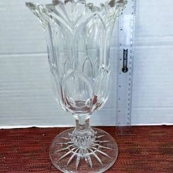 Vintage Antique Victorian Cut Glass Celery Centerpiece Vase