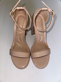 Top Moda Nude Block Heel Sandals